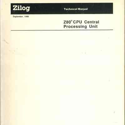 Z80 CPU Central Processing Unit : Technical Manual
