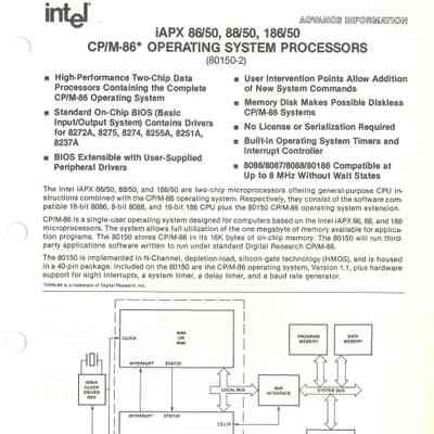 iAPX 86/50, 88/50, 186/50