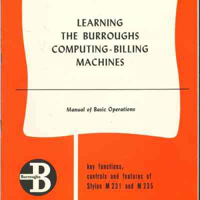 Learning the Burroughs Computing-Billing Machines
