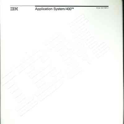 Application System/400 Documentation Binder