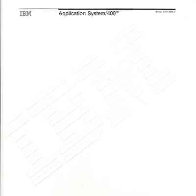 Application System/400 Documentation Binder