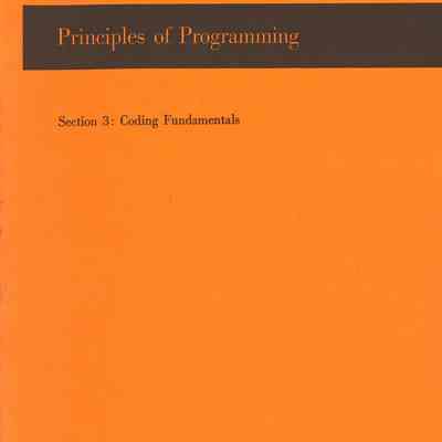 Principles of Programming