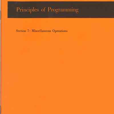 Principles of Programming