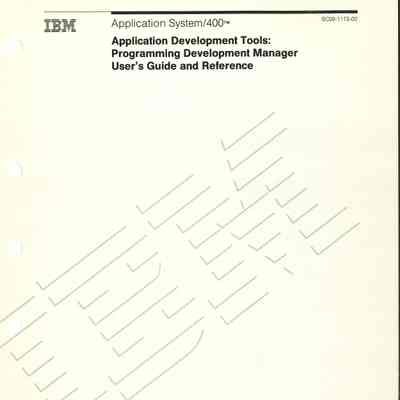 Application Development Tools: Programming Development Manager