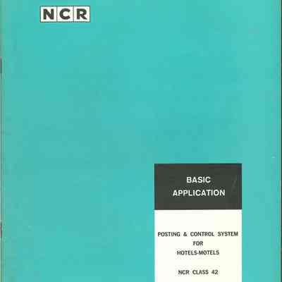 NCR Class 42 Posting & Control System for Hotels-Motels