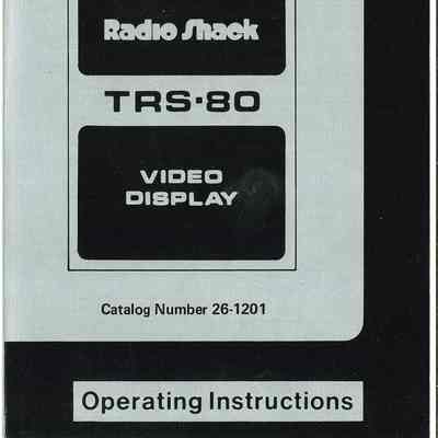 TRS-80 Video Display : Operating Instructions
