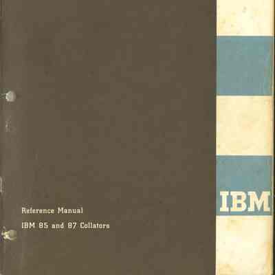 IBM 85 and 87 Collators