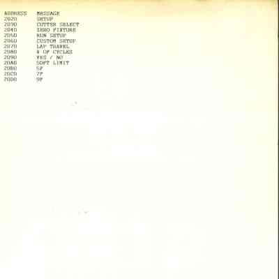 Program reference listing