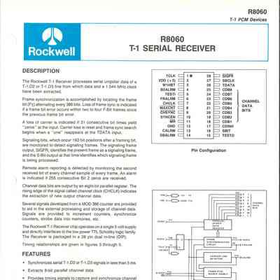 R8060 T-1 Serial Receiver