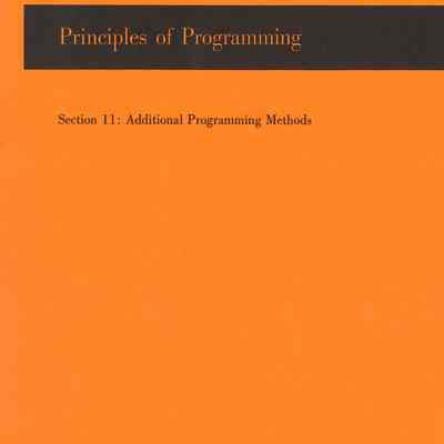 Principles of Programming