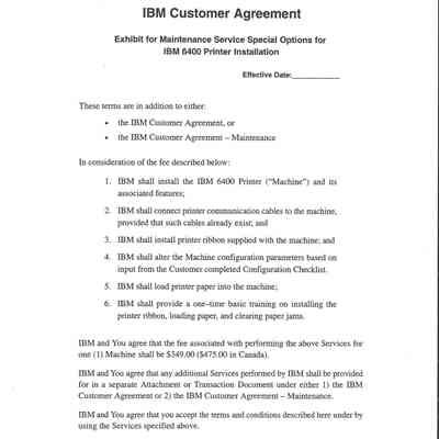 IBM Customer Agreement