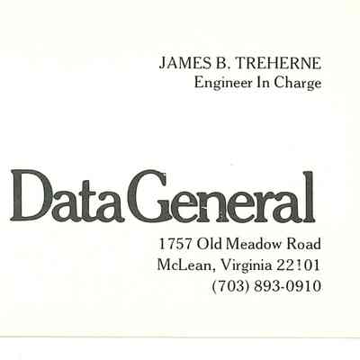 James B. Treherne : Engineer In Charge