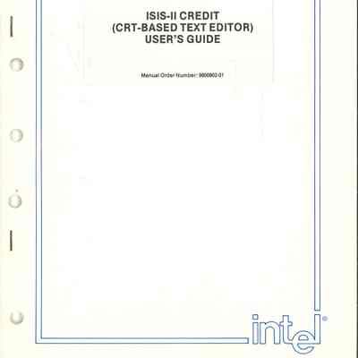 ISIS-II CREDIT (CRT-Based Text Editor)