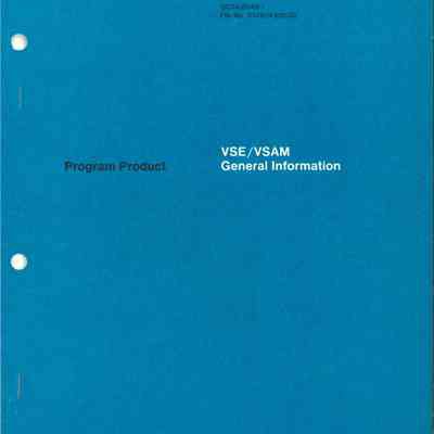VSE/VSAM General Information