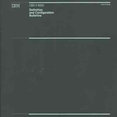 CBX II 9000 Definition and Configuration Bulletins [Binder]