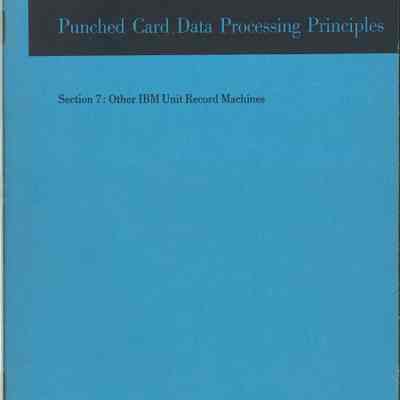 Punched Card Data Processing Principles