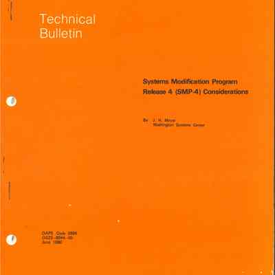 Systems Modification Program Release 4 (SMP-4) Considerations