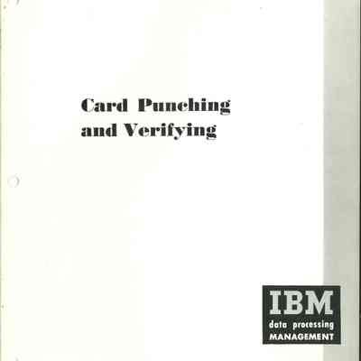 Card Punching and Verifying