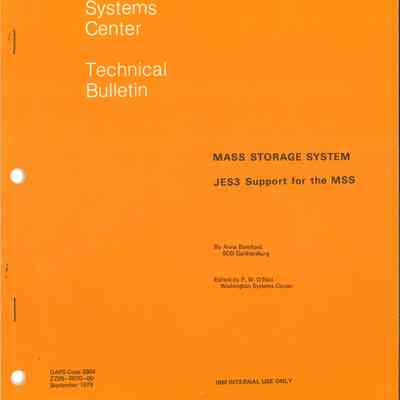 Mass Storage System : JES3 Support for the MSS