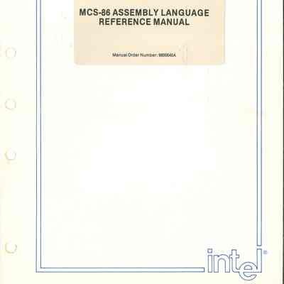 MCS-86 Assembly Language Reference Manual