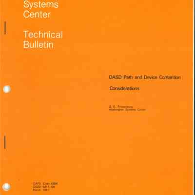 DASD Path and Device Contention Considerations