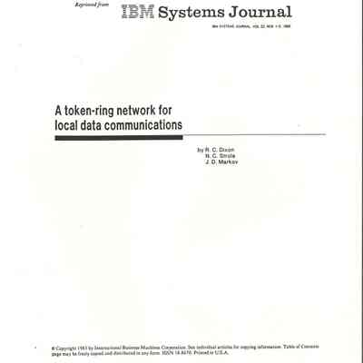 A token-ring network for local data communications