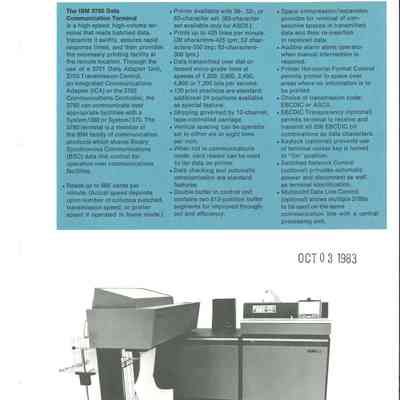 IBM 3780 Data Communications Terminal, The