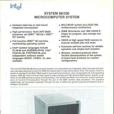 System 86/330 Microcomputer System