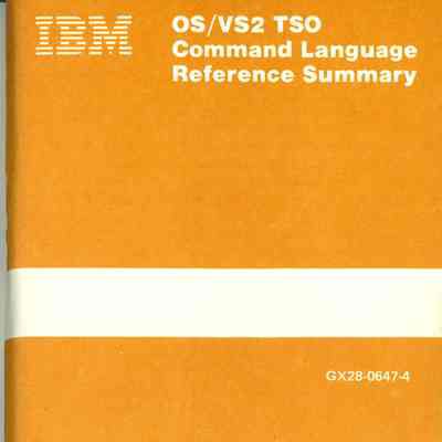 OS/VS2 TSO Command Language Reference Summary