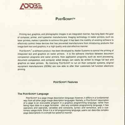Adobe PostScript Introduction Letter (generic)