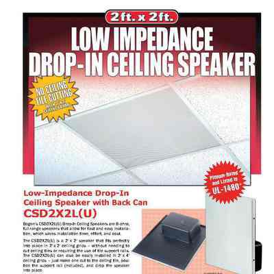 Low Impedance Drop-In Ceiling Speaker