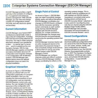 Enterprise Systems Connection Manager (ESCON Manager)