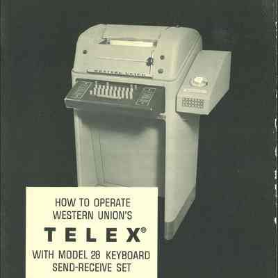 How to Operate Western Union's Telex with Model 28 Keyboard Send-Receive Set