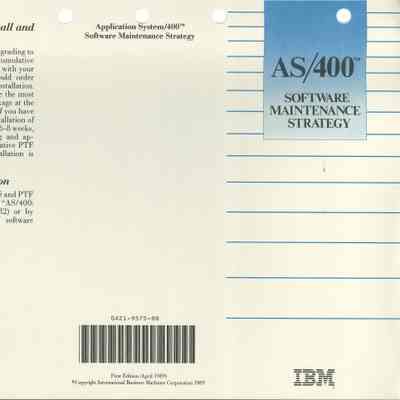 AS/400 Software Maintenance Strategy