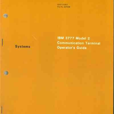 IBM 3777 Model 2 Communication Terminal