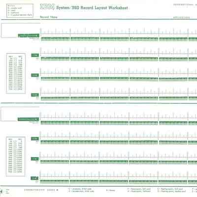 System/360 Record Layout Worksheet