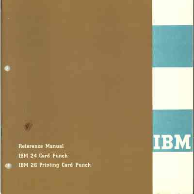 IBM 24 Card Punch IBM 26 Printing Card Punch