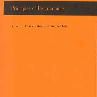 Principles of Programming