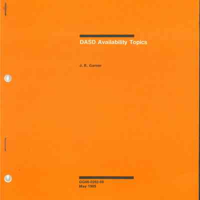 DASD Availability Topics