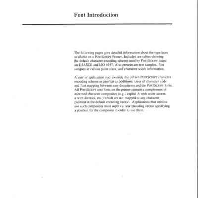 Font Introduction