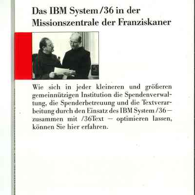 Das IBM System/36 in der Missionszentrale der Franziskaner