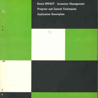 Retail IMPACT : Inventory Management Program and Control Techniques : Application Description