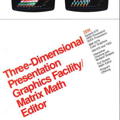 Three-Dimensional Presentation Graphics Facility/Matrix Math Editor