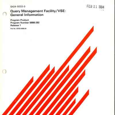 Query Management Facility/VSE