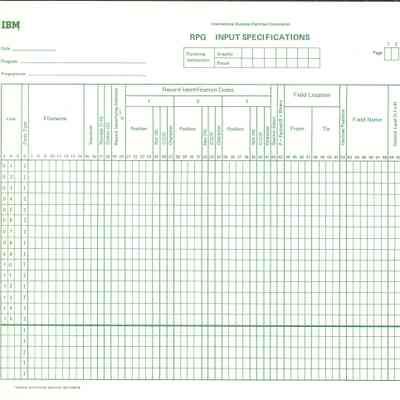 RPG Input Specifications