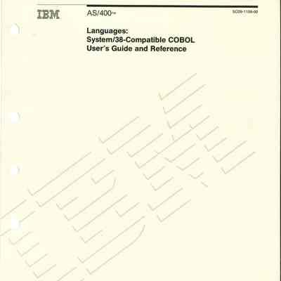 Languages: System/38-Compatible COBOL