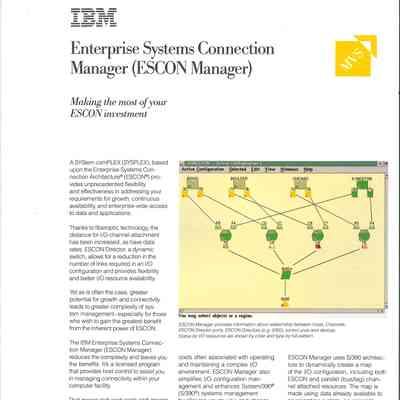 Enterprise Systems Connection Manager (ESCON Manager) : Making the most of your ESCON investment