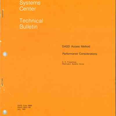 DASD Access Method Performance Considerations