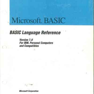 Microsoft BASIC : BASIC Language Reference : Version 7 : For IBM Personal Computers and Compatibles