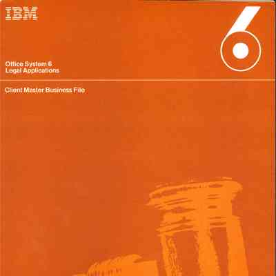 Office System 6 Legal Applications : Client Master Business File